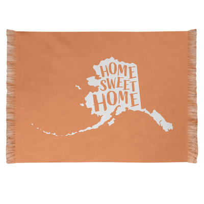 Tapis de l’espace orange pour la maison alaska