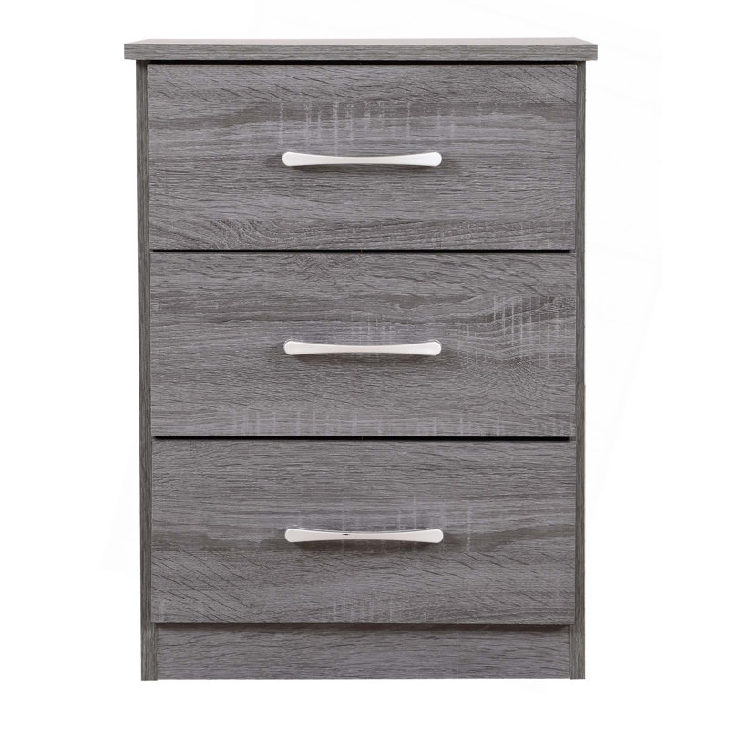 Table de chevet contemporaine avec tiroir, Gris