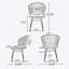 CHAISE, 2PCS avec 2 coussins, gris