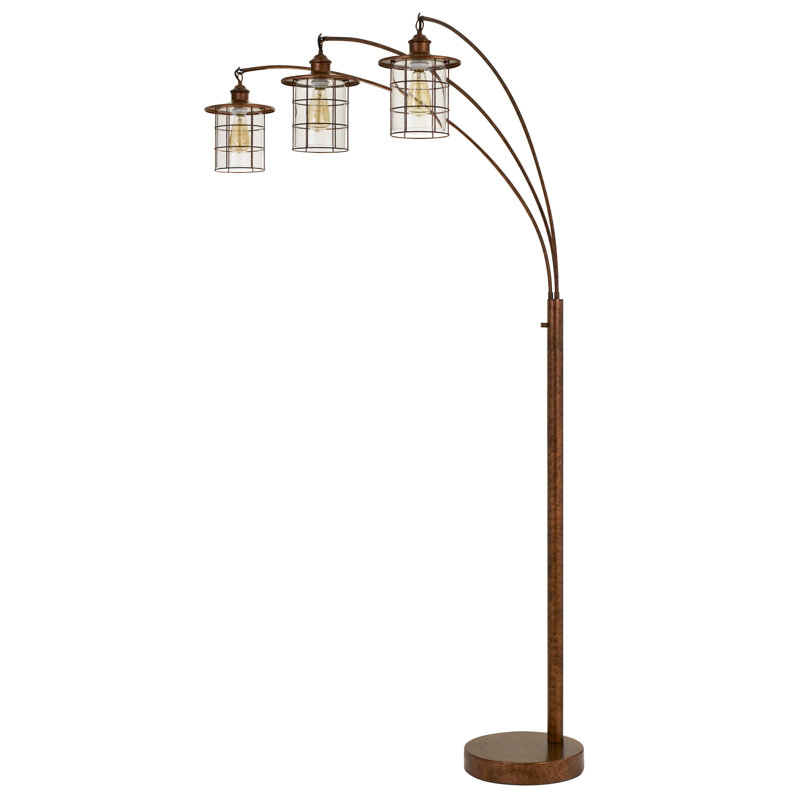 Hampson 89'' Arched Floor Lamp, Dark Bronze