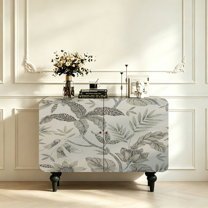 Armoire de rangement décorative au style artistique moderne et épuré