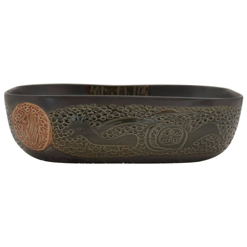 Latitude Vive Castulo 48mm L x 37.5mm W Black Ceramic Rectangular Sink