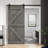 36'' x 84'' Solid Wood Paneled Painted with Installation Hardware Kit Barn Door-93778839