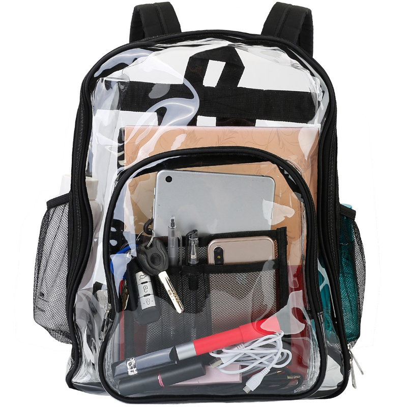 Sac transparent transparent résistant à l'eau 5,3 gal avec sac à dos transparent