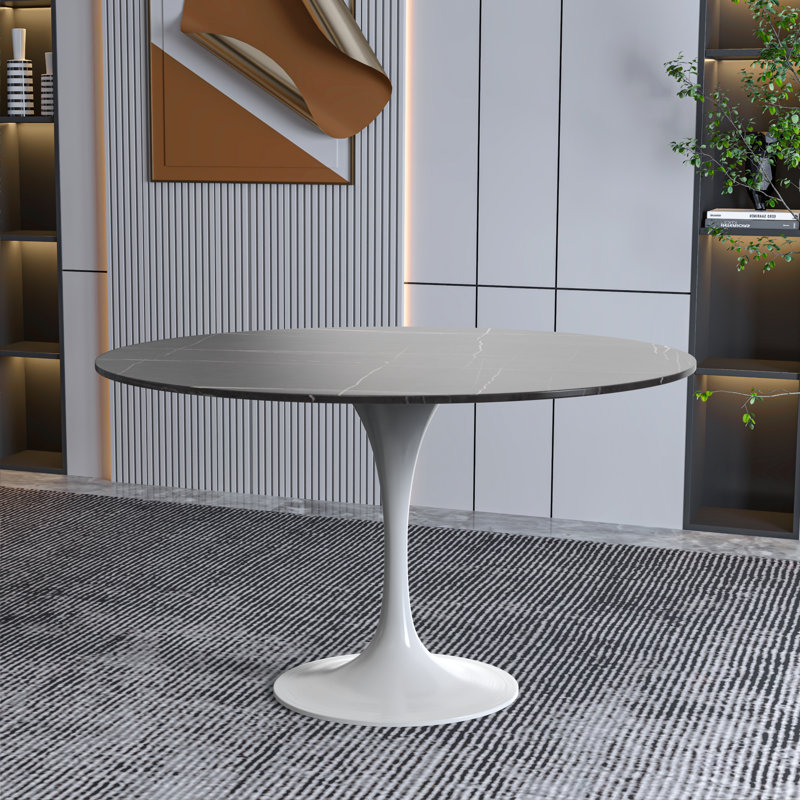 Table de salle à manger Heatherton, Noir, noir, noir, noir, 29.69" H x 35.43" W x 35.43" D