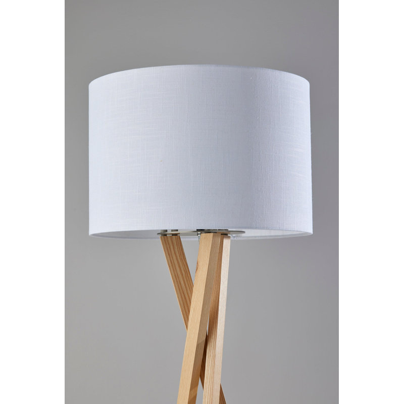 Harcourt 63'' Tripod Floor Lamp, Natural Wood