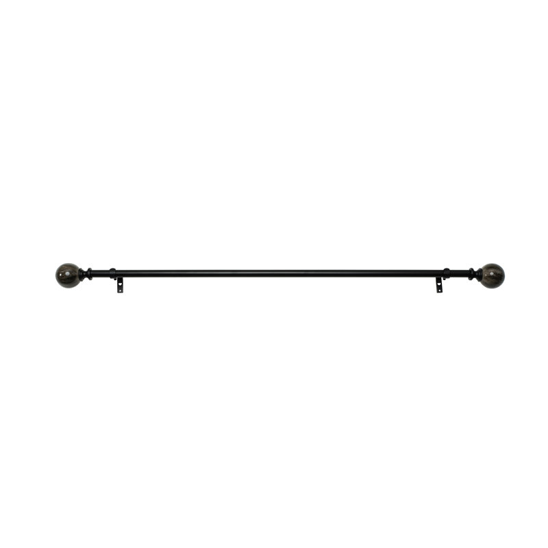 Tringle à rideaux simple réglable en acier inoxydable brun 0,75 po, 36” – 72”