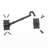 Black Cabin Hook Eye Latches 7.3" L Wrought Iron with Hardware