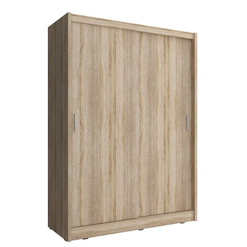 Saulsbury 2 Door Manufactured Wood Wardrobe, 214cm H x 150cm W x 62cm D, White