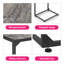 Ensemble de 2 tables d'appoint horizontales en forme de C gris foncé