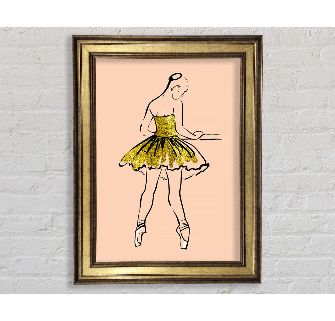 Golden Pink Ballerina 2 - Druck