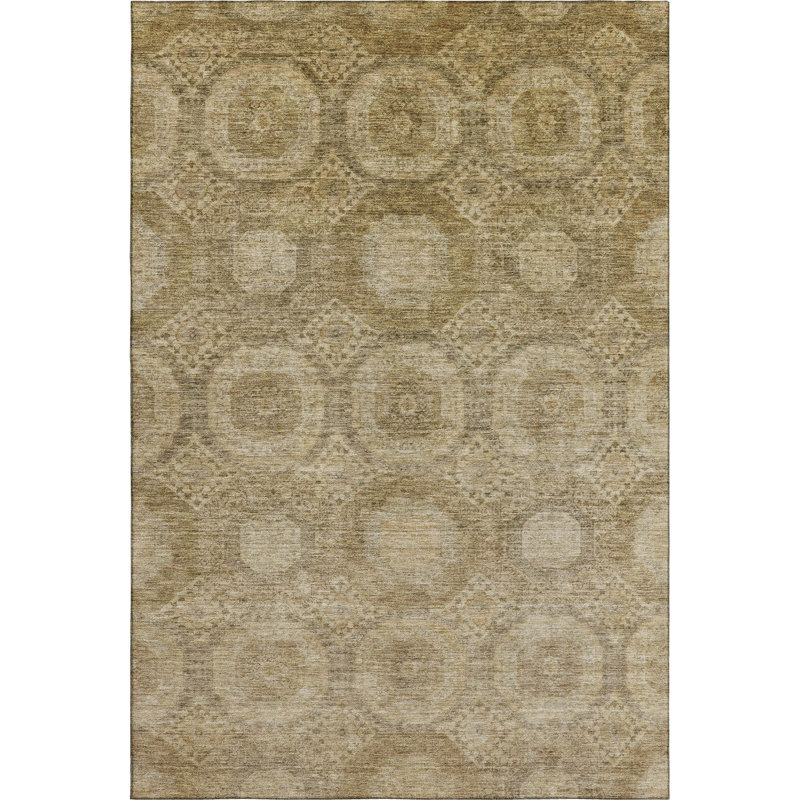 Premium Machine Washable Alaina AMF1925 Panels Rug, Rectangle 3' x 5'