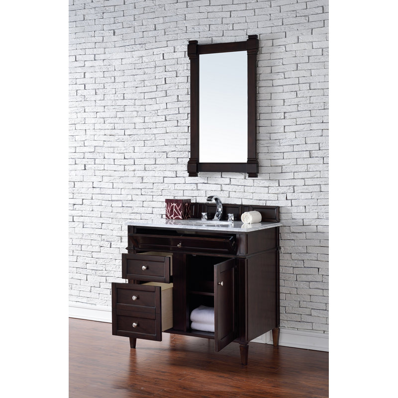 Brittany 36'' W Single Bathroom Vanity Base, Saddle Brown