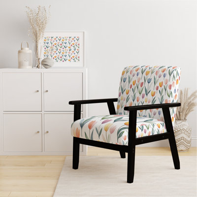 Chaise d'appoint Kids Flowers - Petit fauteuil tulipes orange