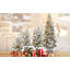 Arbre de Noël floqué avec base en pot, lumières à DEL blanc chaud, pointes, branches Pe + Pvc avec pommes de pin - petit arbre de vacances pré-éclairé pour la table, entrée-989434379