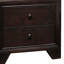 Table de chevet 2 tiroirs Rishard en brun foncé