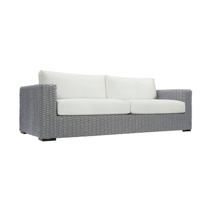 Capri Outdoor Metal Loveseat, Cream Linen 6025-002