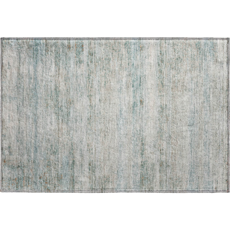 Tapis de qualité supérieure lavable à la machine Mayfield AMF2154, Turquoise, Rectangle 1 pi 8 po x 2 pi 6 po