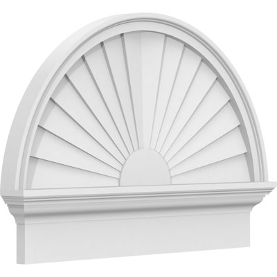 Demi-cercle à fronton en PVC de qualité architecturale Sunburst