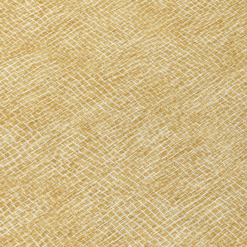 Gold Flat Woven Synthetic Rectangular Washable Rug 46" x 30"