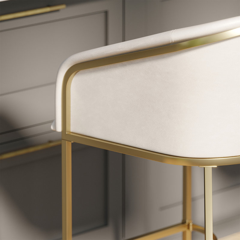 Tabouret de bar moderne Hampton, Blanc