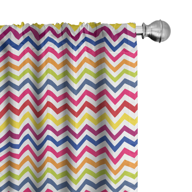 Chevron Semi-Sheer Rod Pocket Sliding Panel, 28" x 63"