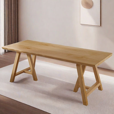 Modern simple pure solid wood dining table