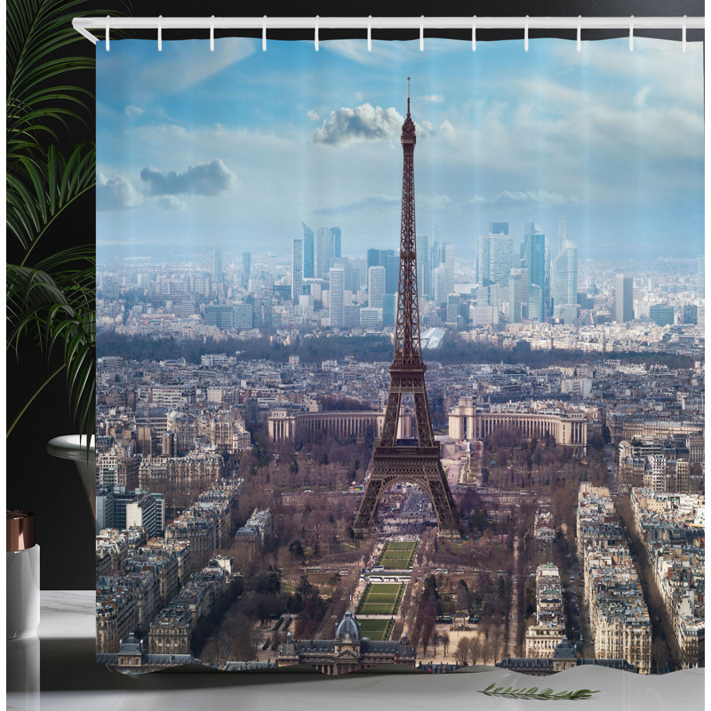 Shower Curtain with Hooks Included, 70"H x 69"W