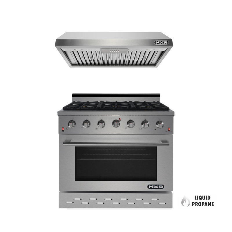Cuisinière au gaz autoportante 36 po 5,5 pi cu