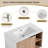 Rehmati 30.03 " W Wall Mounted Wall Mounted 1 Single Vanity Bathroom Vanity With Ceramic Top