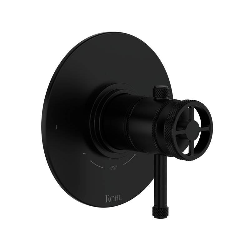 Campo 1/2" Therm & Pressure Balance Trim With 2 Functions TCP44W1I, Matte Black