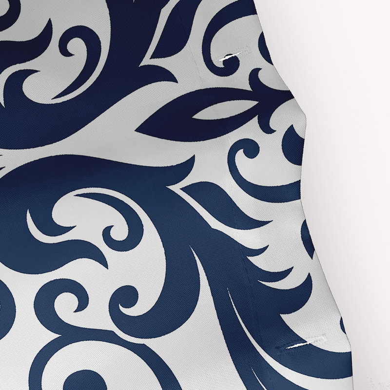 Rushford Damask Shower Curtain, Blue