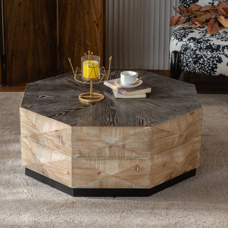 Table basse moderne carrée en bois avec construction durable et rangement spacieux, parfaite pour les salons contemporains