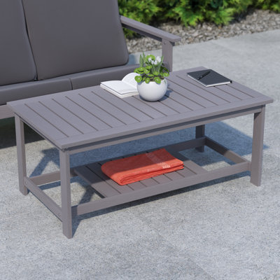 Zeilin Indoor/Outdoor Poly Resin 2-Tier Adirondack Coffee Table