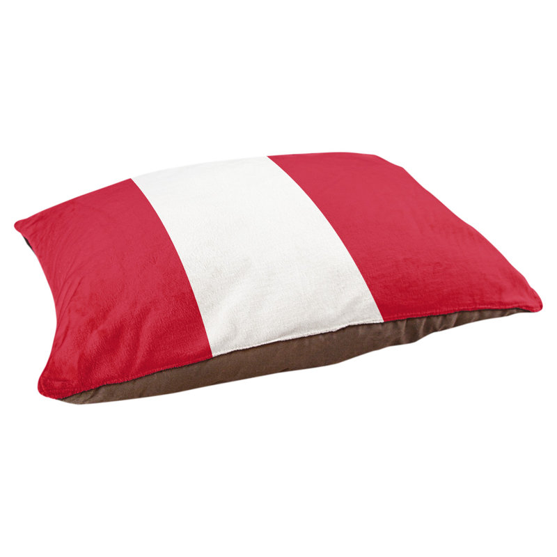 Coussin Designer, Moyen (L 30 po x l 40 po), Rouge / blanc