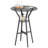 2-tier Glass Round Dining Table,Round Cocktail Table,Bar Height for Kitchen