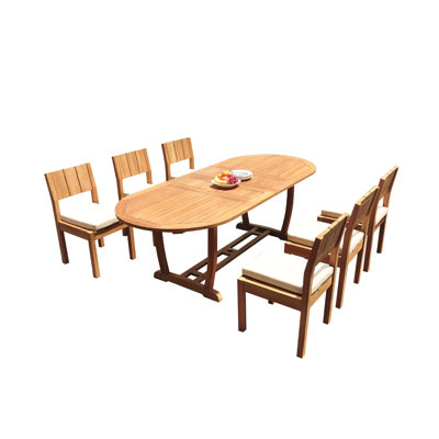 Ensemble repas 7 pièces teck Juri
