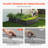 Metal Raised Garden Bed 6x3x1.5ft Outdoor Galvanized Planter Box Dark Gray