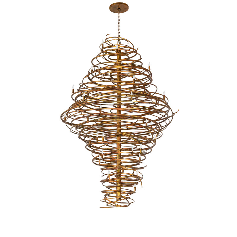 Cyclone 36 - Light Dimmable Geometric Chandelier