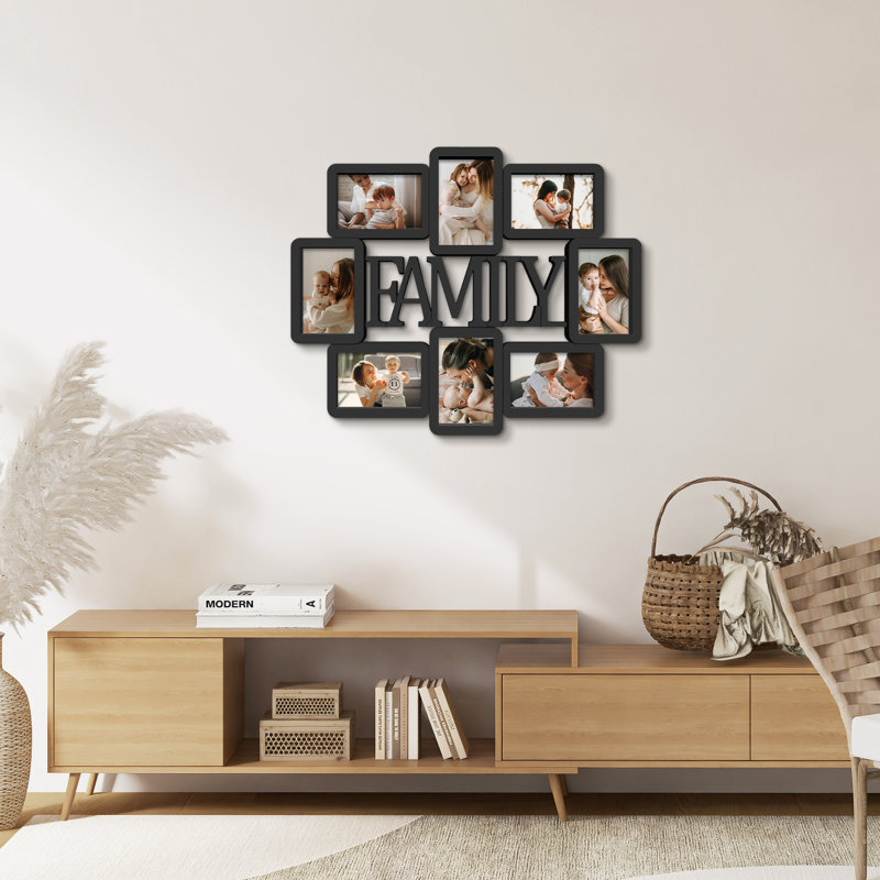 Cadre 8 photos en PVC, Black