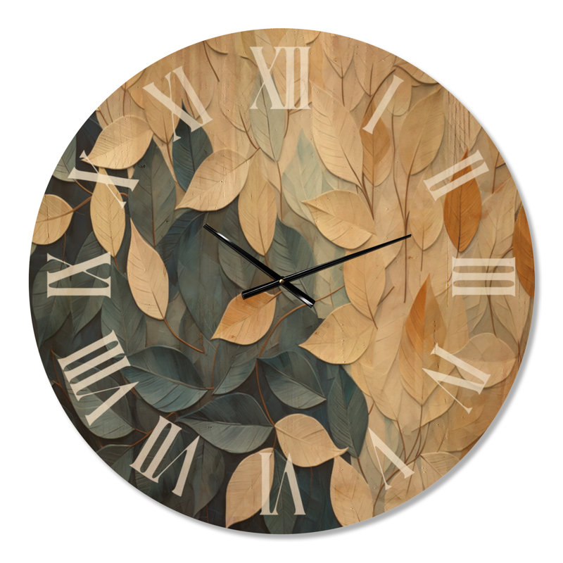 Horloge murale Foliage Minimalist, Surdimensionné