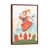 Classic Brown Wood Floater Framed