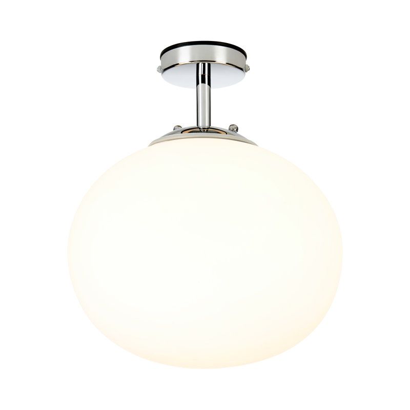 Mirasol Glass Semi Flush Mount, White
