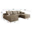 Canapé modulaire Cloud avec 1 repose-pieds (chameau)-681824909