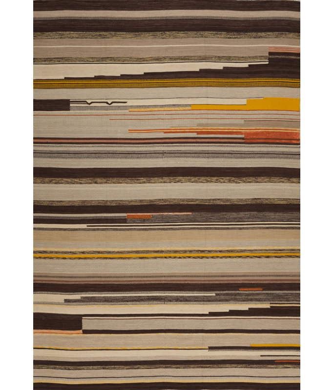 Abstract Area Rug in Brown