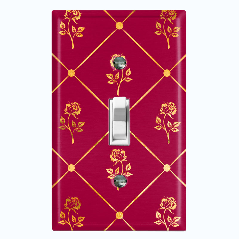 Patterned 1 - Gang Toggle Light Switch Standard Wall Plate