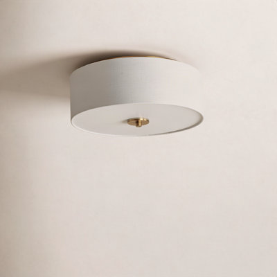 Juna 3 Light Linen Flush Mount