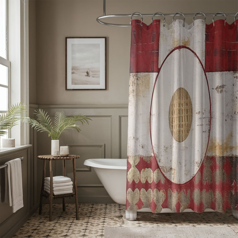 Rideau de douche Oriental Odyssey, H 74 po x l 71 po
