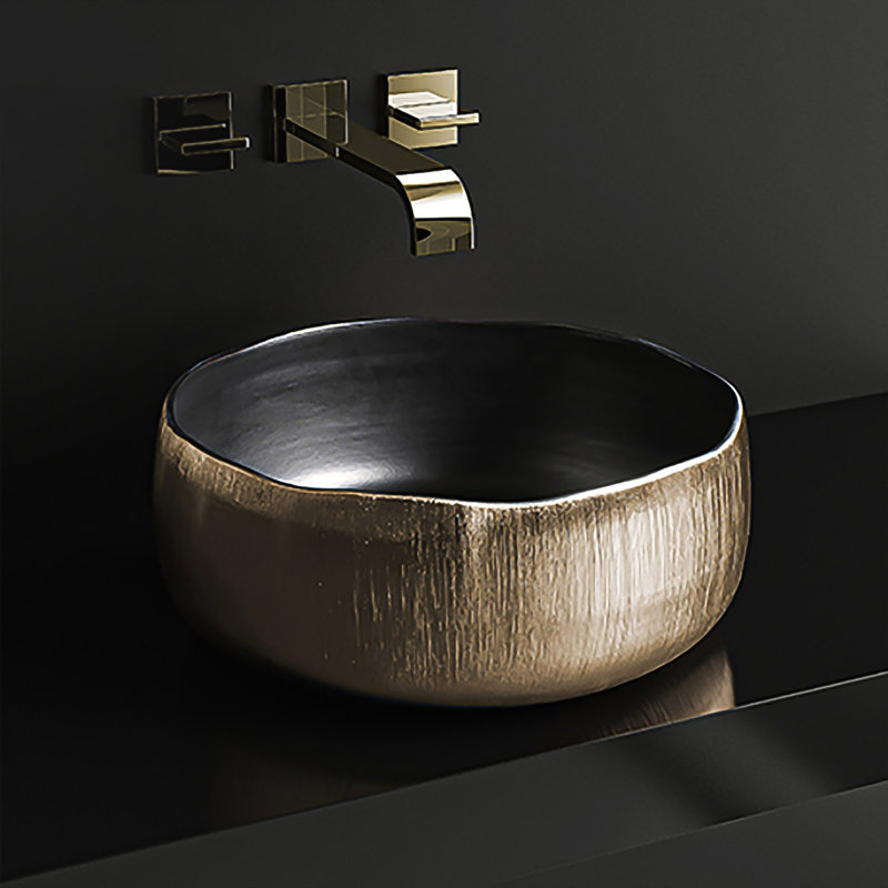 16.5'' L Bathroom Sink, Gold