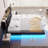 California King Floating Led Bed Frame With Hidden Storage Headboard And Charging Station Cal King Size Visual Floating Platform Bed With Led Lights,no Box Spring Needed,black+rustic